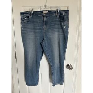 Abercrombie Fitch Super Skinny Ankle High Rise Distressed Blue Jeans Size 37/24S